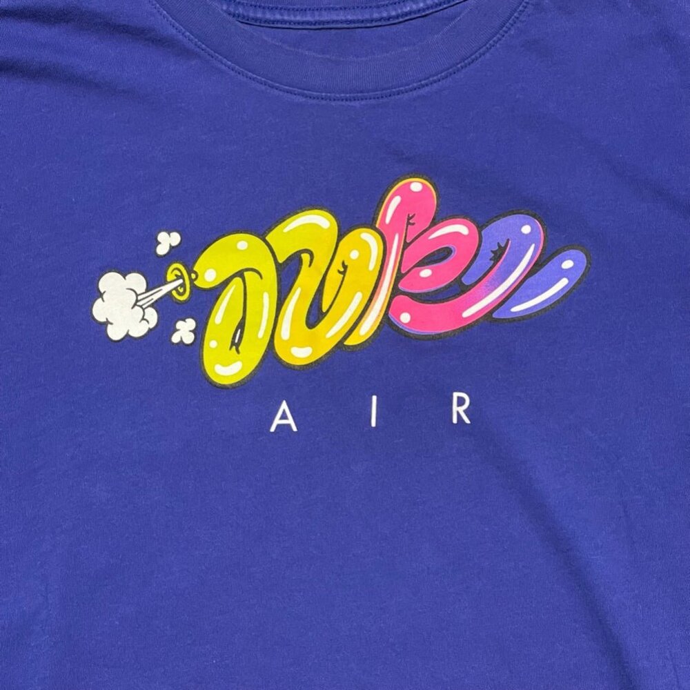 Nike Air Core Mens Graphic T-Shirt Blue Short Sleeve Crew Neck L - Picture 4 of 7